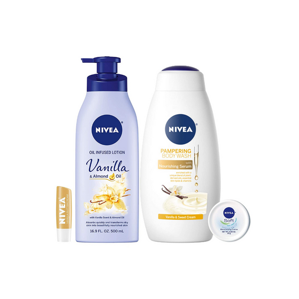 4-Piece Nivea Very Vanilla Self-Care Kit Bundle