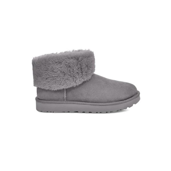 UGG Classic Mini Fluff Sheepskin-Lined Suede Boots