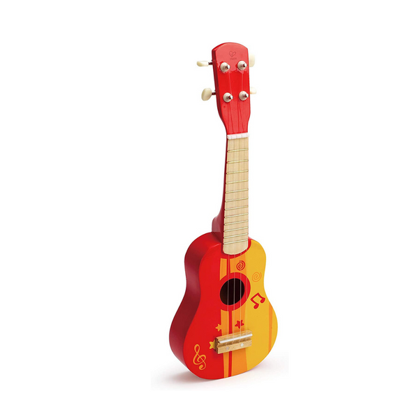 Hape Kid’s Wooden Toy Ukulele in Red