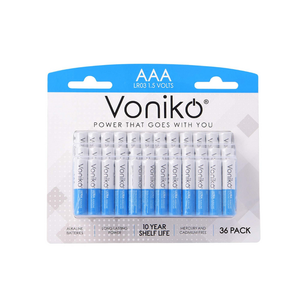 36 baterías Voniko Premium Grade AA o AAA