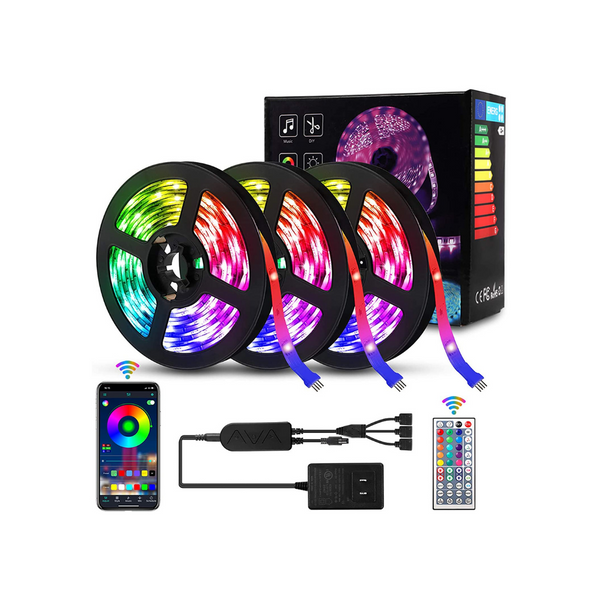 49.2ft LED Strip Lights With Music Sync