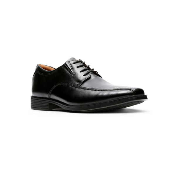 Clark's Tilden Walk Black Leather Shoes