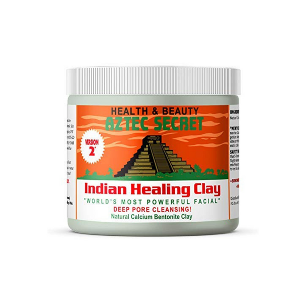 Aztec Secret – Arcilla curativa india 1 libra – Mascarilla facial y corporal de limpieza profunda de poros