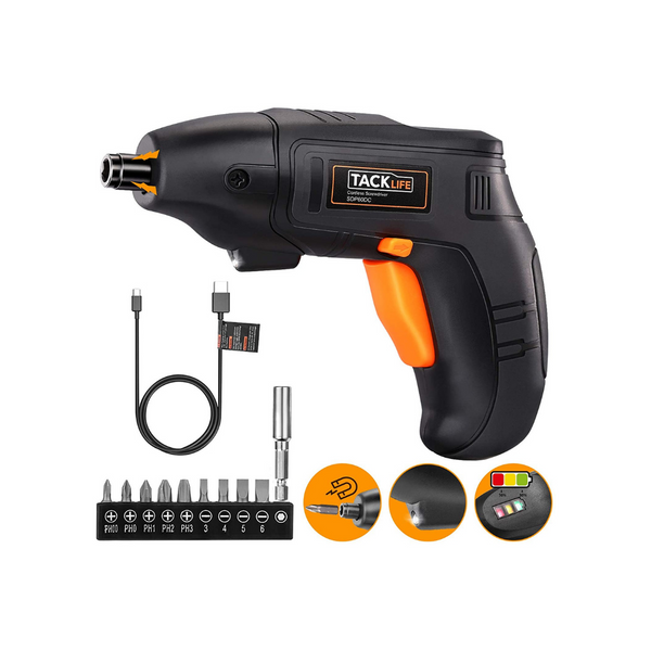 Tacklife Electric Screwdriver With Bits