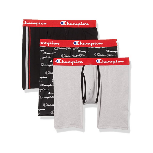 3 Champion Men's Everyday Comfort Cotton Stretch Boxer Briefs