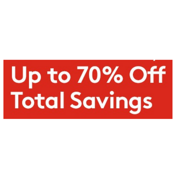 Up To 70% Off Men's, Women's And Kids Clothing