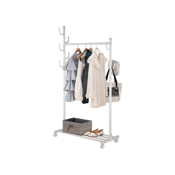 2-in-1 Rolling Coat Rack