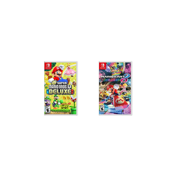 New Super Mario Bros. U Deluxe And Mario Kart 8 Deluxe Nintendo Switch Bundle
