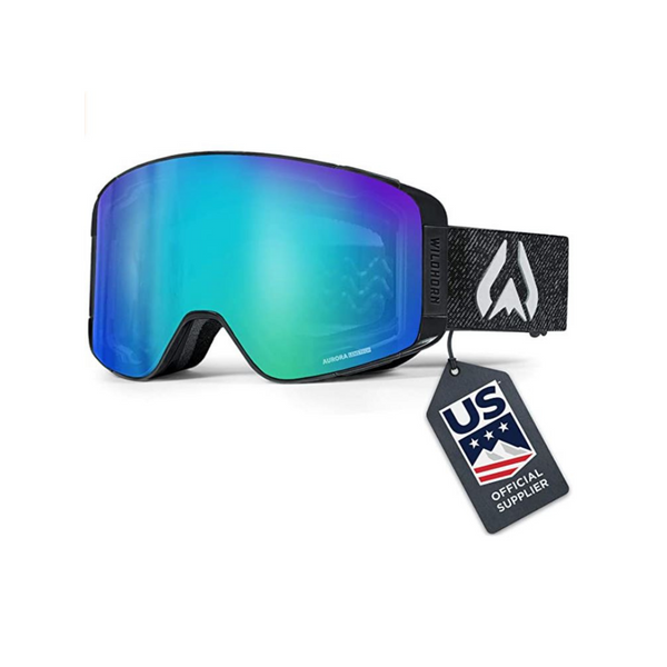 Wildhorn Pipeline Ski Goggles - Wide View Anti-Fog Unisex Cylindrical Snowboard Goggles