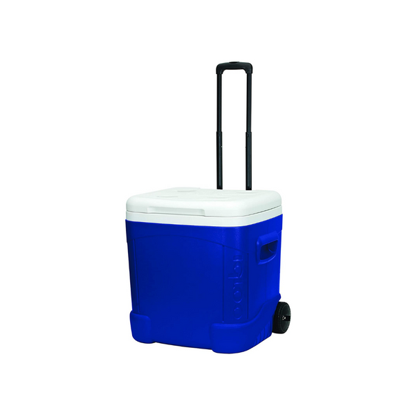 60-Quart Igloo Ice Cube Roller Cooler (Blue/White)