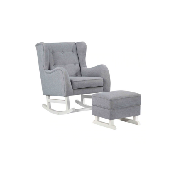 Sillón mecedor para bebé, gris