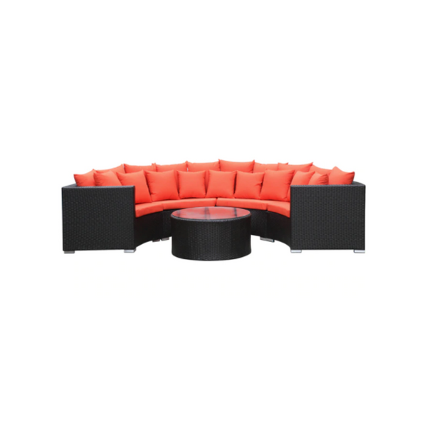 Roundano Outdoor Sofa Orange Cushions