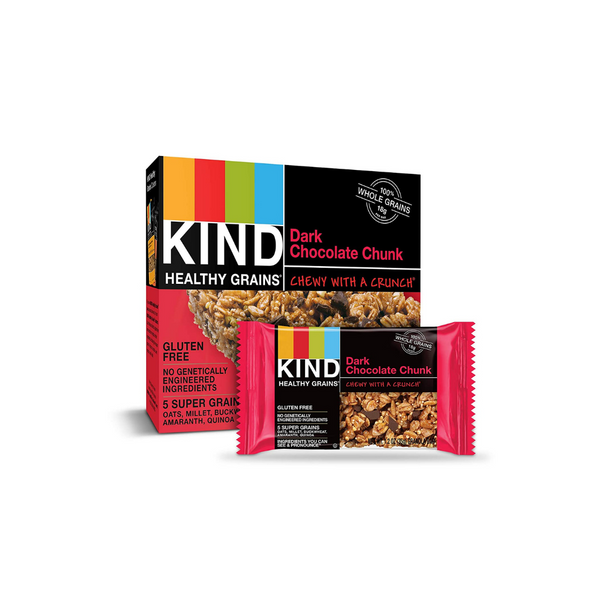 30 barras de cereales saludables KIND, trozos de chocolate amargo