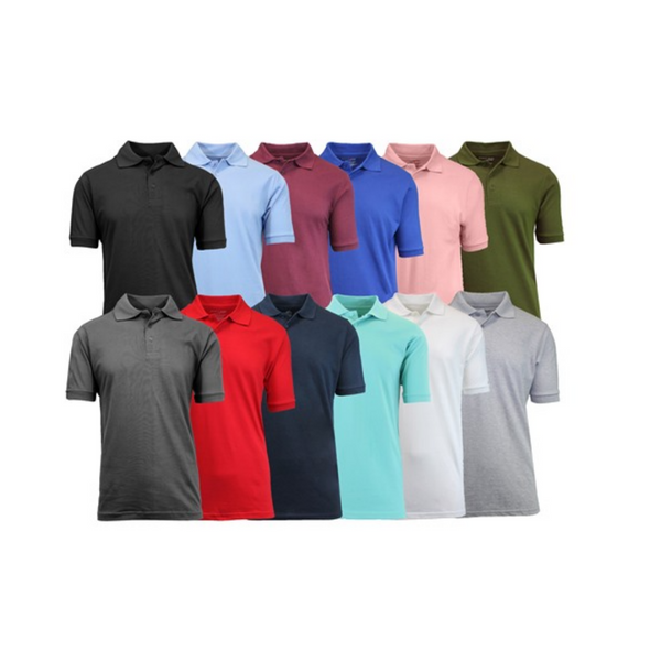 4 Galaxy by Harvic Men's Assorted Pique Polo Shirts