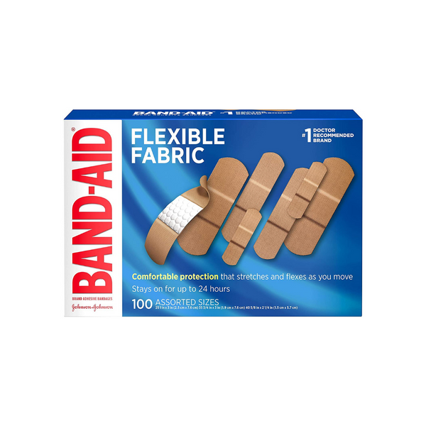 100 Band-Aid Brand Flexible Fabric Adhesive Bandages