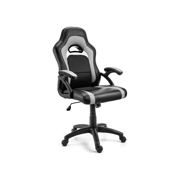 Cómoda silla de oficina y juegos con soporte lumbar