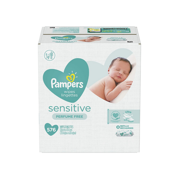 576 Pampers Sensitive Baby Wipes