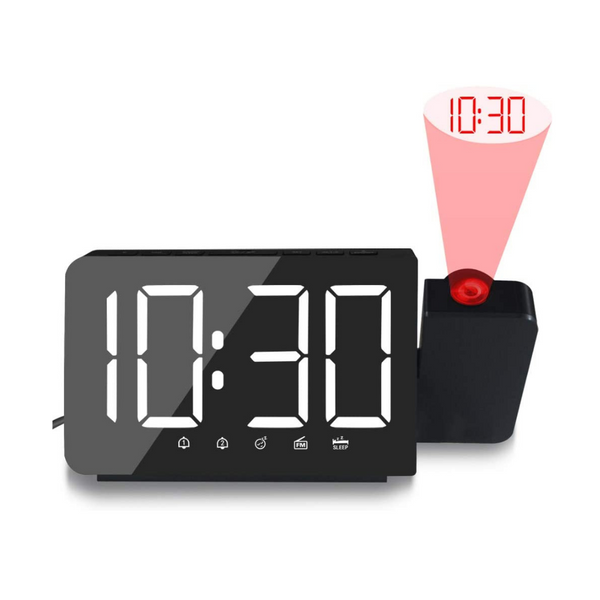 Reloj despertador de proyección digital grande