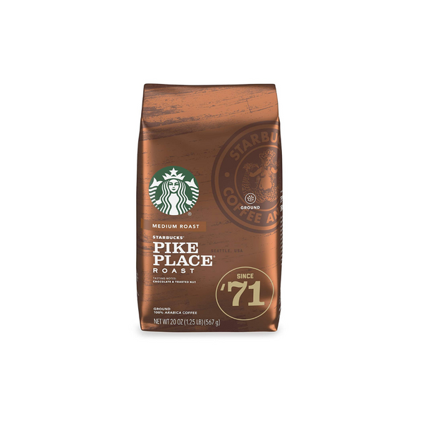 Starbucks Medium Roast Ground Coffee Pike Place Roast 20oz. Bag (Kosher For Passover)