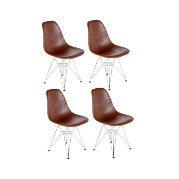 Vincent DSW Dining Chair, Leatherette Set of 4