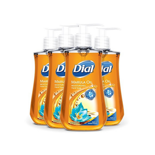 4 botellas de jabón de manos líquido con aceite de marula Dial
