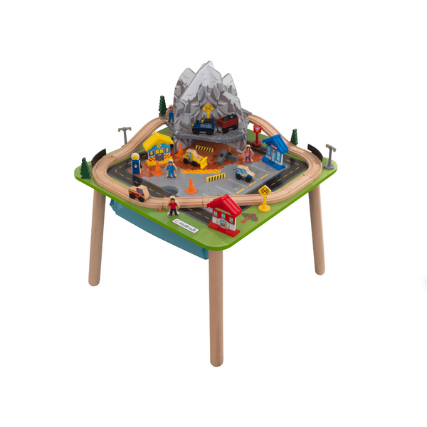 KidKraft Juego de tren Rocky Mountain y mesa con 50 accesorios incluidos