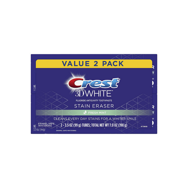 Pack Of 2 Crest 3D White Stain Eraser Whitening Toothpaste