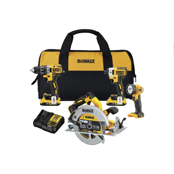 Kit combinado con batería Dewalt 20V MAX XR de 4 herramientas