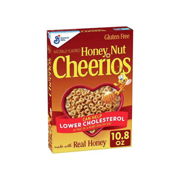 Caja de cereales Cheerios con miel y nueces