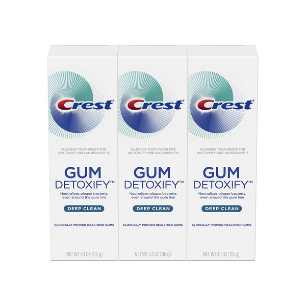 3 Pasta de dientes Crest Gum Detoxify Deep Clean