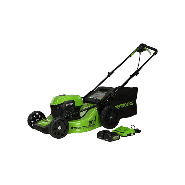 Greenworks 21" Brushless Self-Propelled Mower w/ 2x 5Ah Batteries