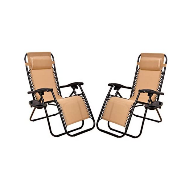 Set Of 2 BalanceFrom Adjustable Zero Gravity Lounge Chair