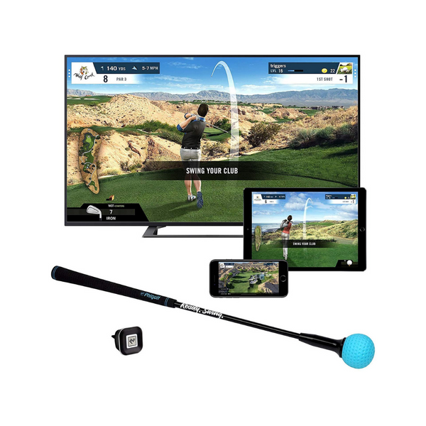 Phigolf Mobile and Home Smart Golf Game Simulator with Swing Stick