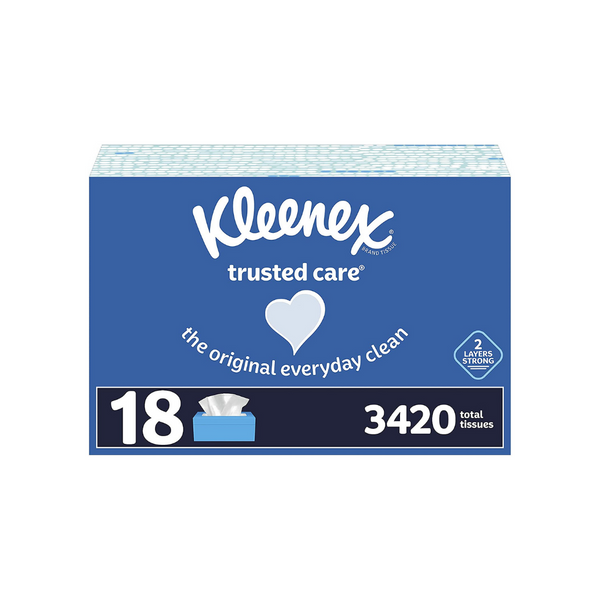 18 Boxes Of Kleenex Trusted Care Facial Tissues
