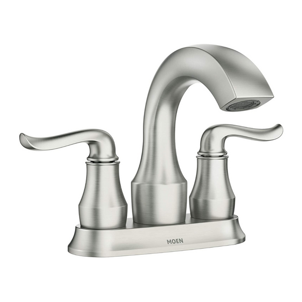Moen Hamden Two-Handle Spot Resist Brushed Nickel Bathroom Faucet