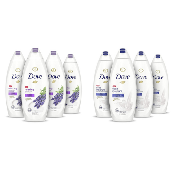 4 Bottles Of Dove Body Wash On Sale