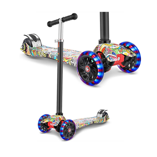 Kid’s 3 Wheel Kick Scooter with LED Light Up Wheels