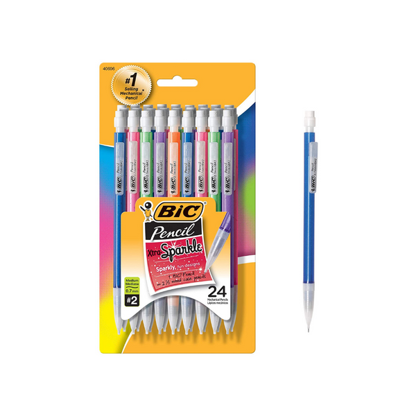 24 BIC Xtra-Sparkle Mechanical Pencils