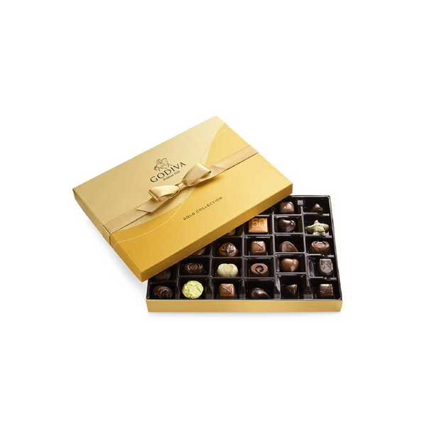Godiva Chocolatier Caja de regalo de chocolate dorado de 36 unidades (OU-D)