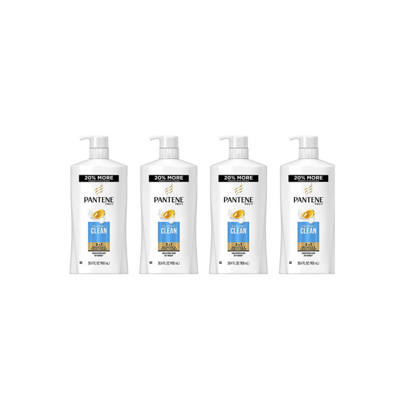 4 Big Bottles Of Pantene Pro-V 2 in 1 Shampoo & Conditioner
