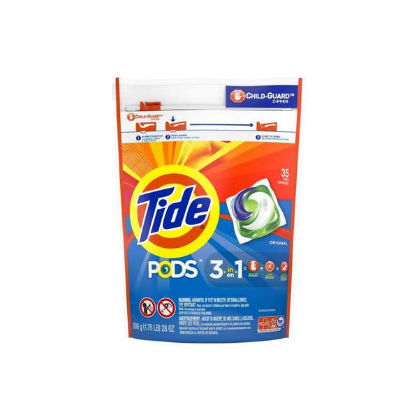 35 paquetes de detergente líquido para ropa Tide PODS