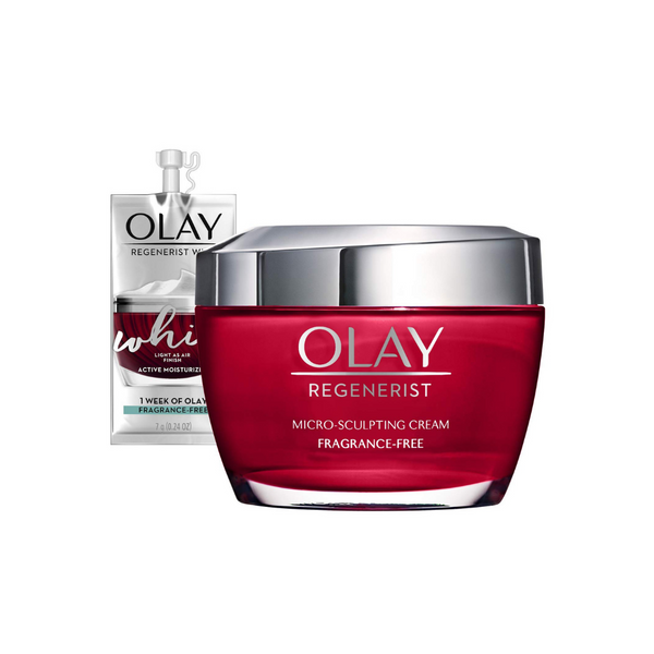 Crema hidratante facial Olay Regenerist Micro-Sculpting + crema hidratante facial Whip