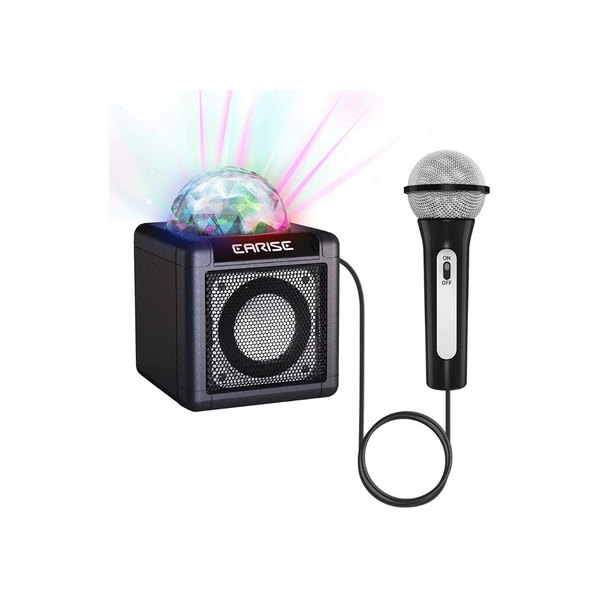 Altavoz Karaoke Inalámbrico Con Micrófono Y Luces LED De Discoteca