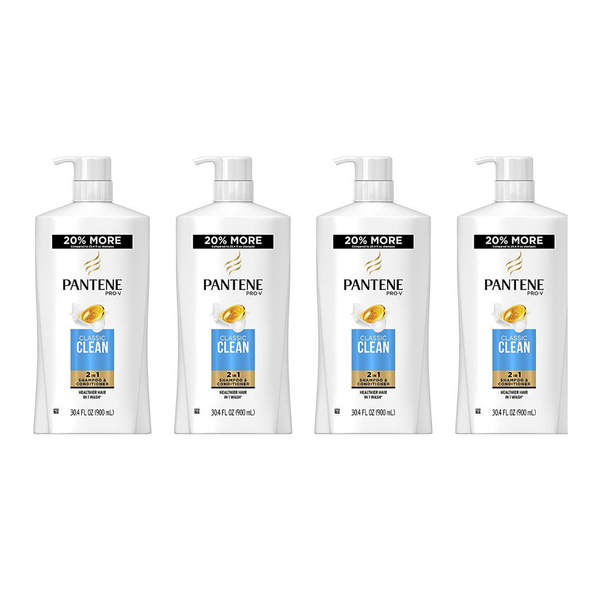 4 Big Bottles Of Pantene Pro-V 2 in 1 Shampoo & Conditioner