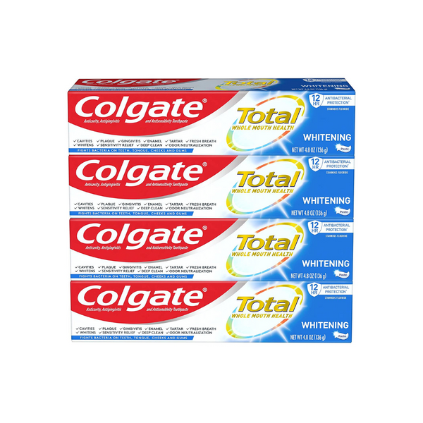 4 Colgate Total Whitening Toothpaste with Stannous Fluoride