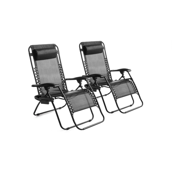 Juego de 2 sillones elásticos de gravedad cero para exteriores