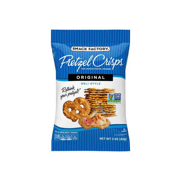 8 Bags Of Snack Factory Pretzel Crisps