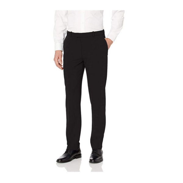 Van Heusen Pantalón de ajuste recto con frente plano flexible para hombre