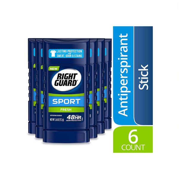 6 Right Guard Sport Antiperspirant Deodorant Sticks