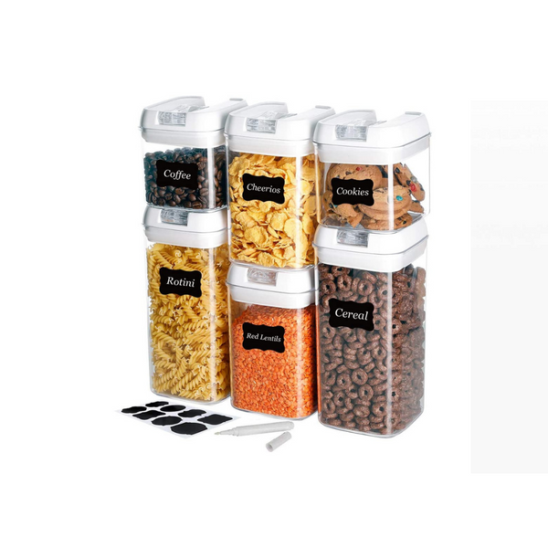 6 Airtight Food Storage Containers